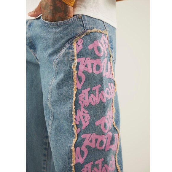 👖boohoo Man Detail Distressed Jeans-Blue, 34 - Picture 4 of 8